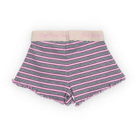 The New Society  Pink Lavander Mini Stripes TNS Rib Baby Short