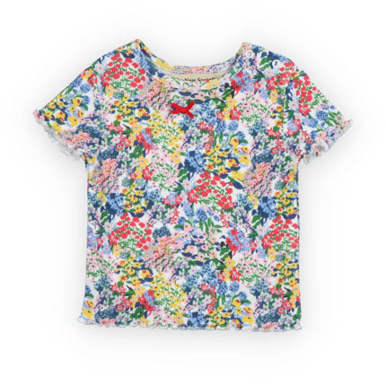 The New Society  Verbena Print TNS Rib Baby Tee
