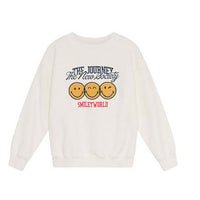 The New Society Whisper White Smiley Sweatshirt