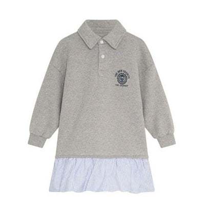 The New Society Mid Grey Melange Ash Dress