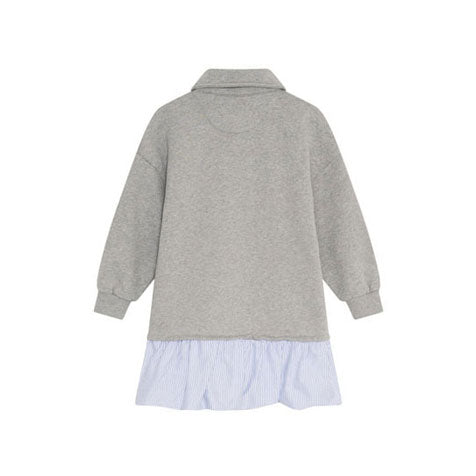 The New Society Mid Grey Melange Ash Dress