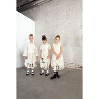 tntrm White With Floral Gathered Skirt