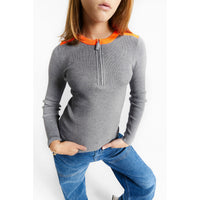 Indee Grey Melange Together Pullover