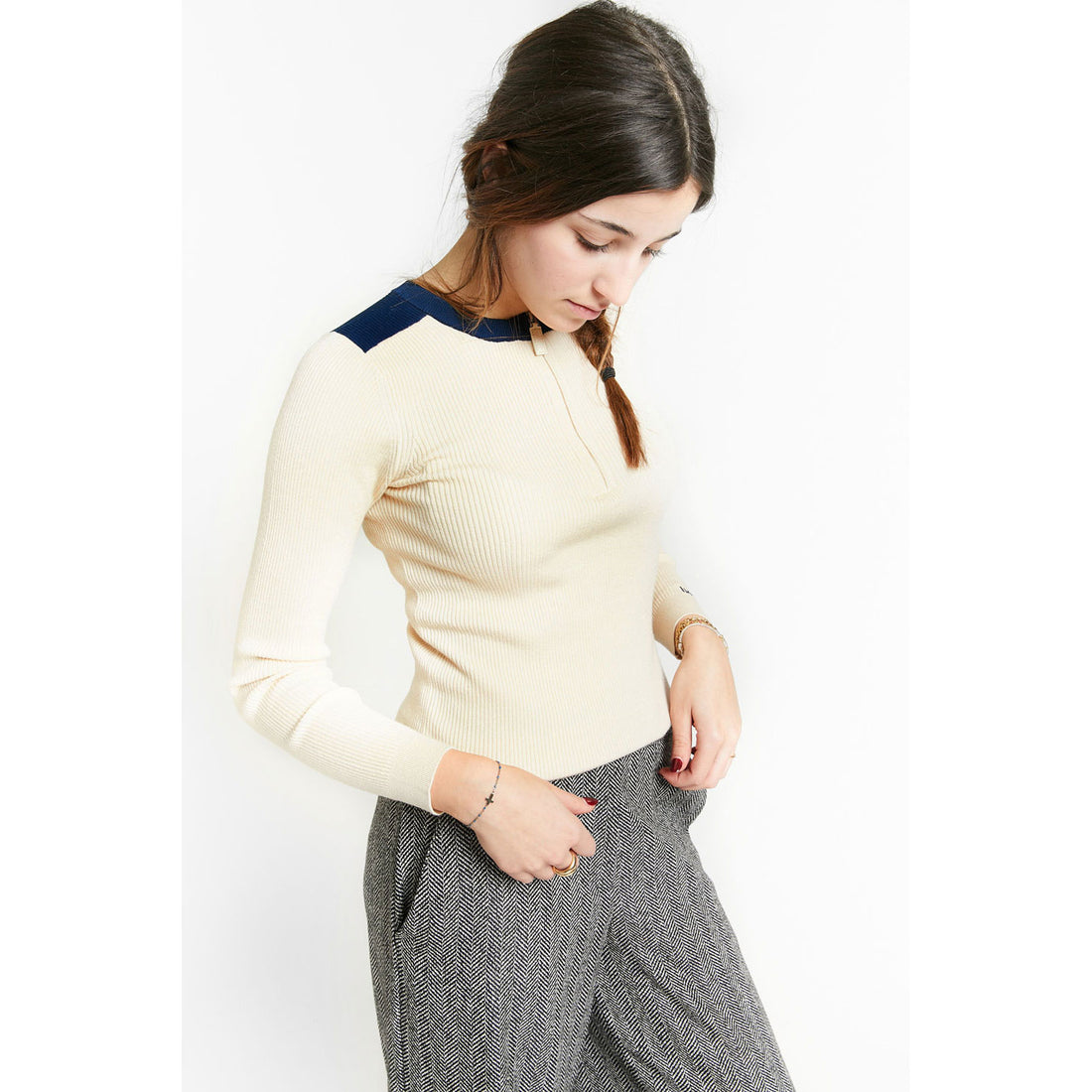 Indee Off White Together Pullover