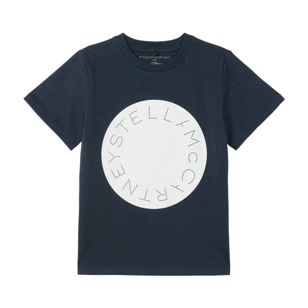 Stella Mccartney Navy  Logo Disk Print Tee