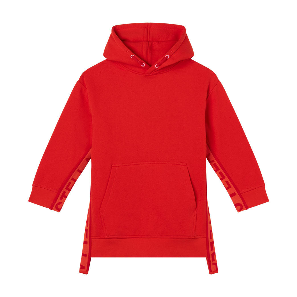 Stella Mccartney Red Fleece Active Hooded Dress