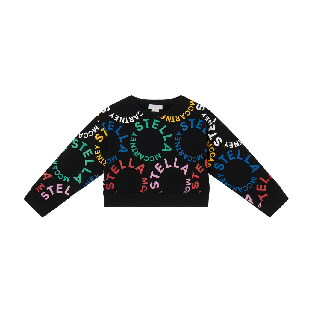 Stella Mccartney Black Graphic Logo Sweatshirt