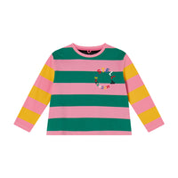 Stella Mccartney Green Multi  Stripes Tee