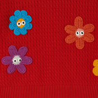 Stella Mccartney Red 3D Flowers Cardigan