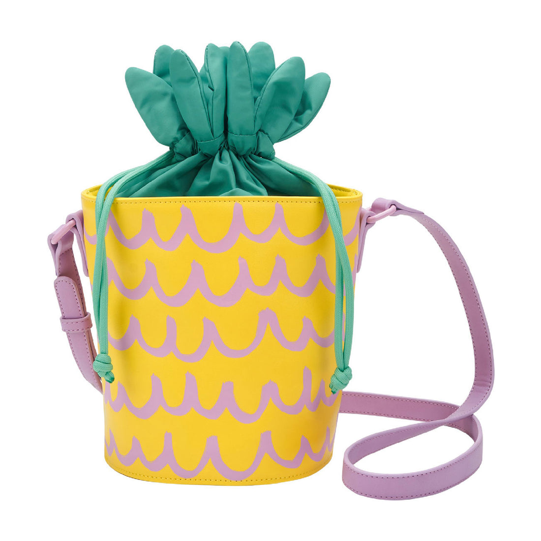 Stella Mccartney Yellow Pineapple Waves Bucket Bag