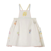Stella Mccartney White Beach Icons Linen Strappy Dress