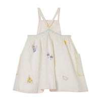 Stella Mccartney White Beach Icons Linen Strappy Dress