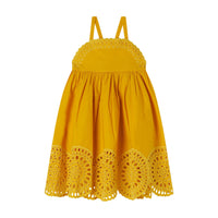 Stella Mccartney Yellow Popeline Strappy Dress
