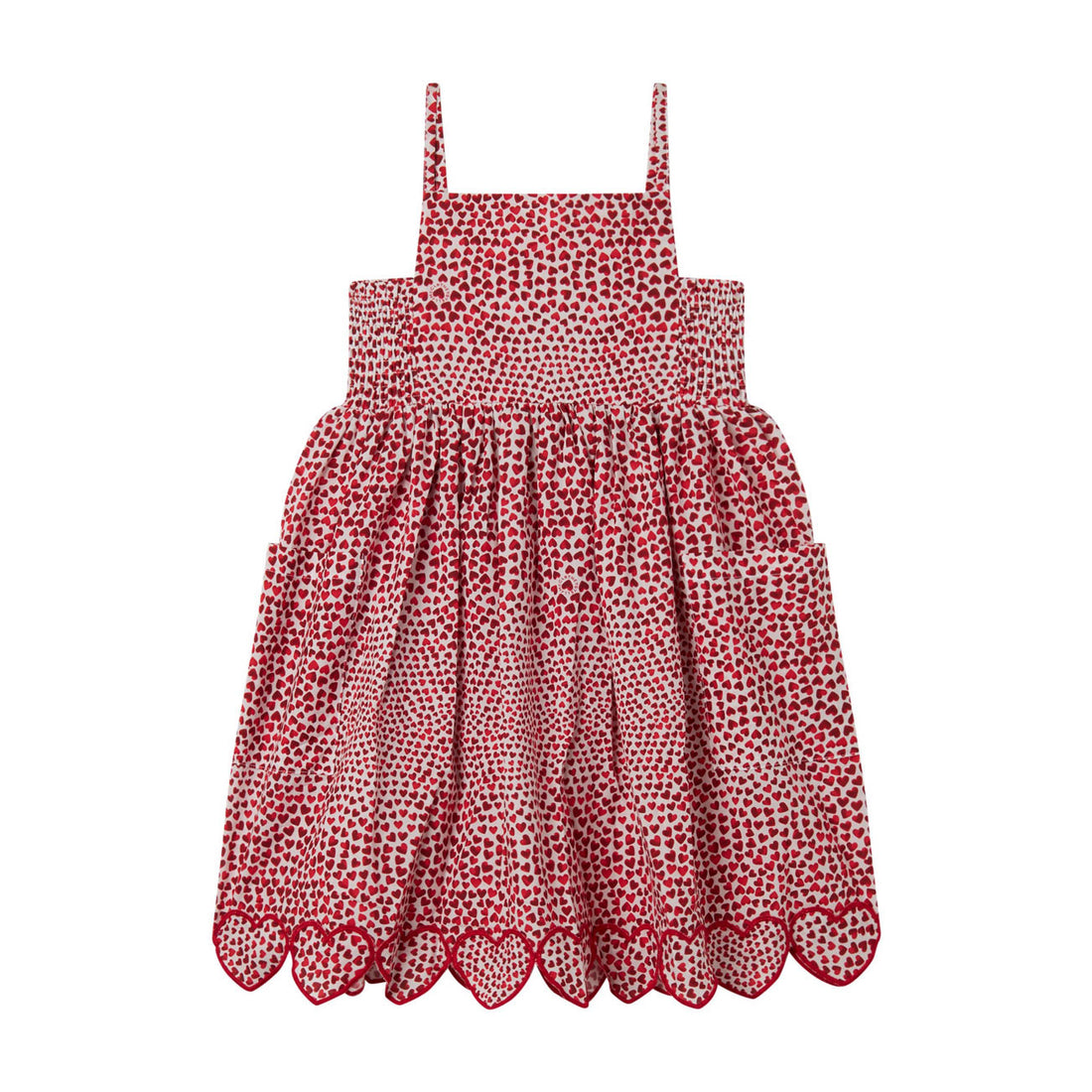 Stella Mccartney Red Sleeveless Hearts Dress