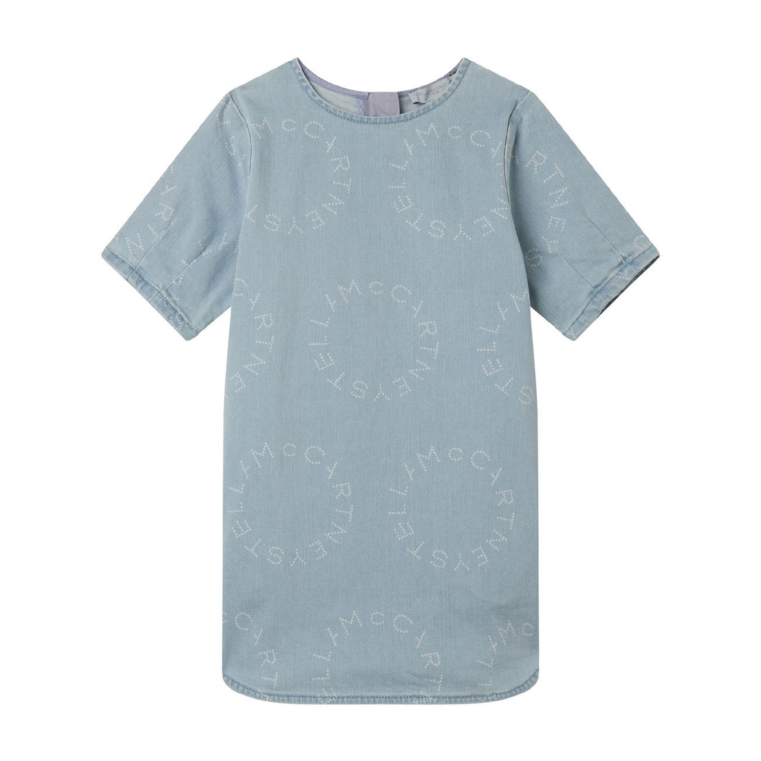 Stella Mccartney Blue Denim Logo Dress