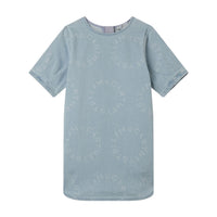 Stella Mccartney Blue Denim Logo Dress