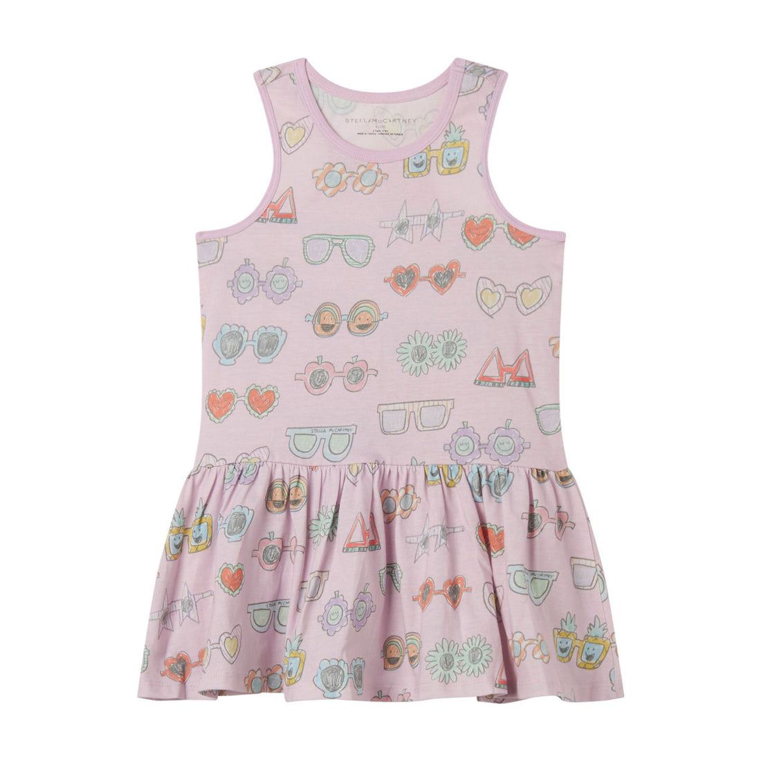 Stella Mccartney Pink Sleeveless Jersey Sunglasses Dress