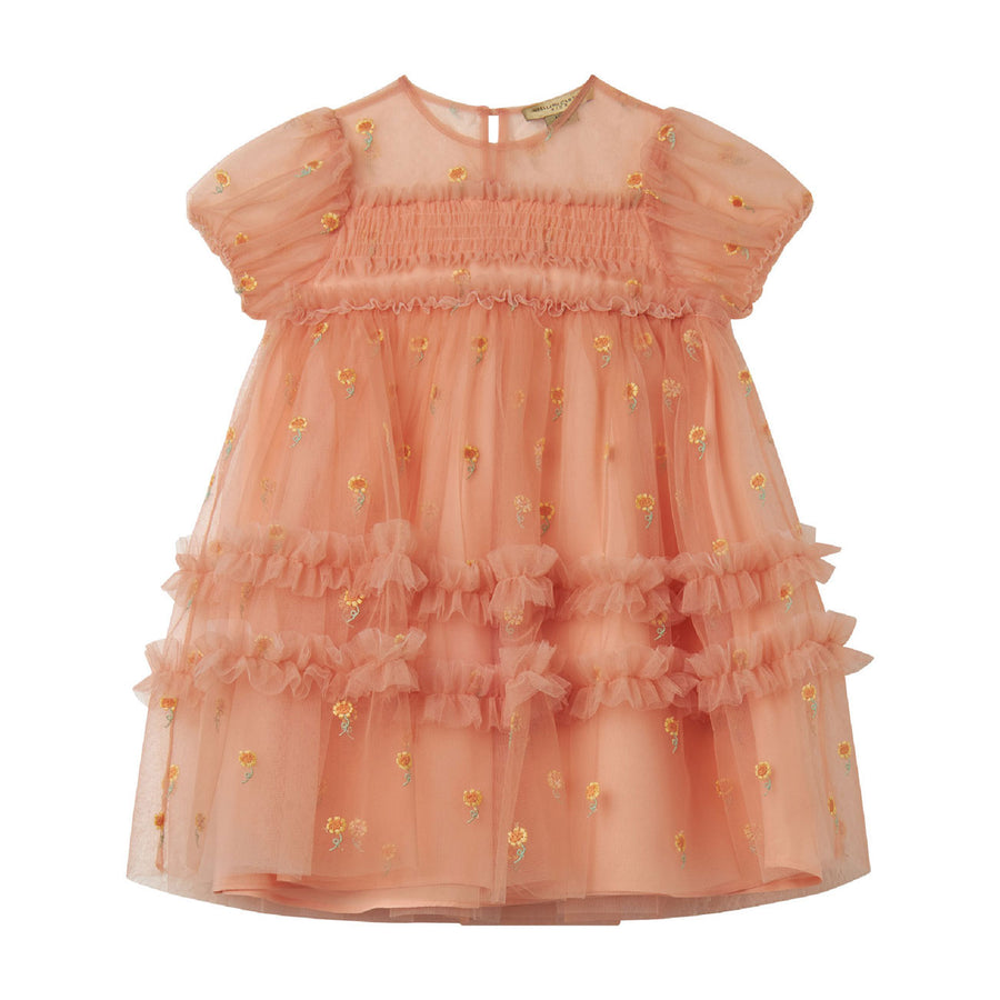 Stella Mccartney Pink Sunflowers Tulle Dress