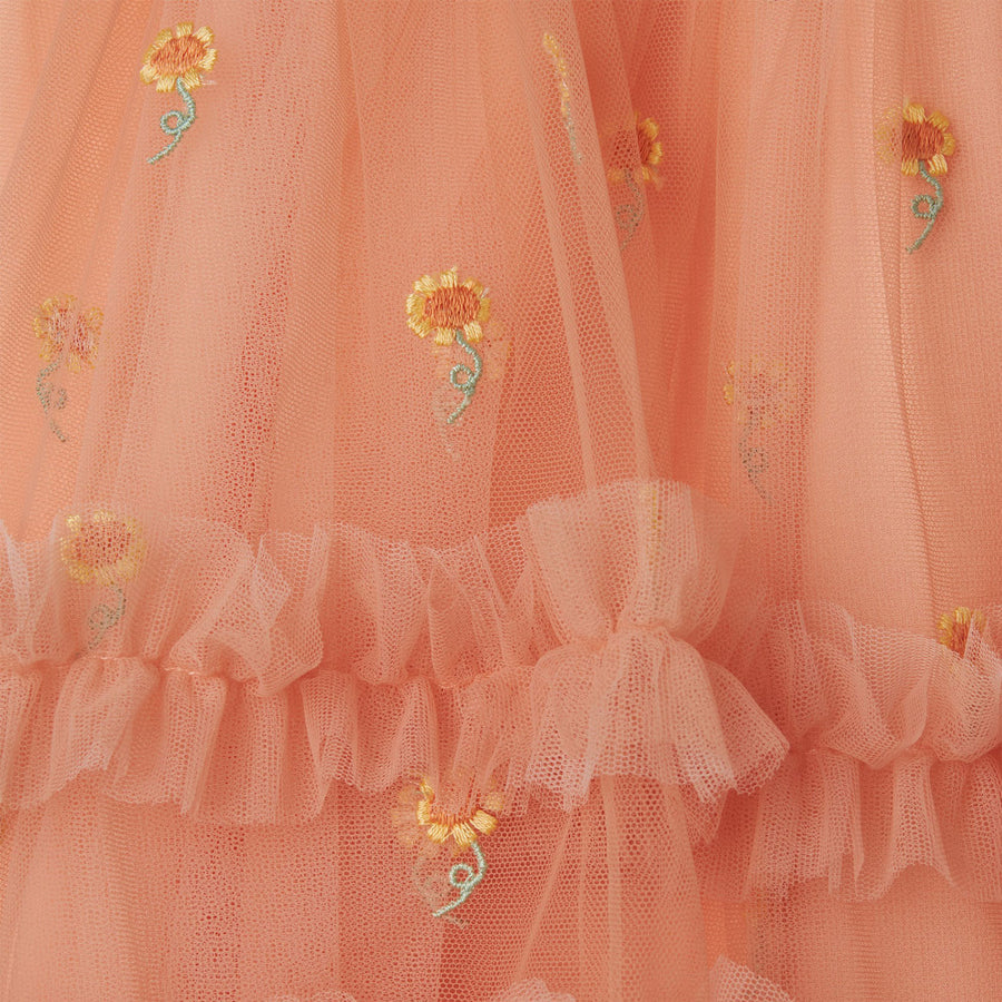 Stella Mccartney Pink Sunflowers Tulle Dress