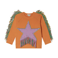 Stella Mccartney Orange Stra Print Sweatshirt