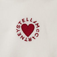 Stella Mccartney White Heart Logo Disc Embro Hoodie