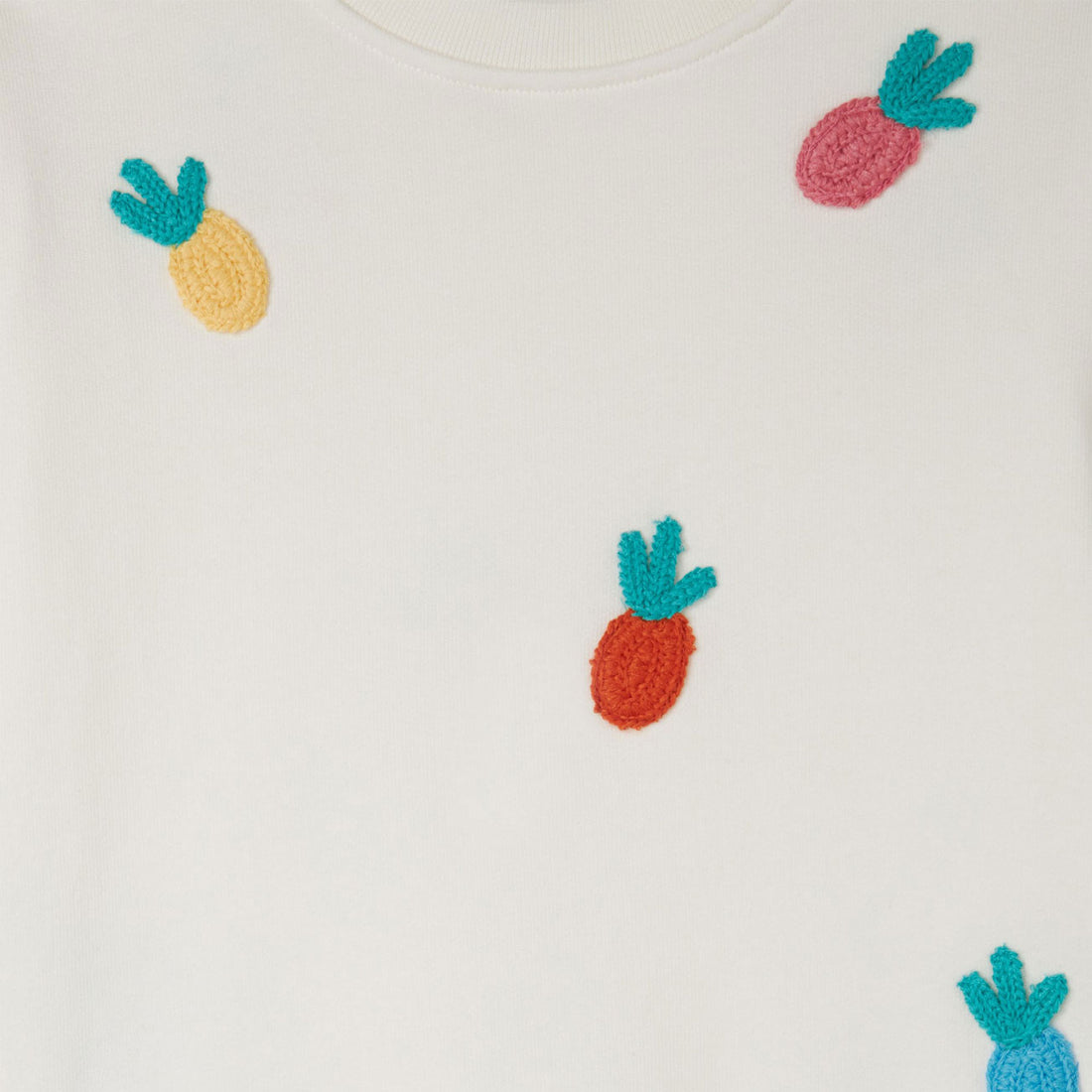 Stella Mccartney White Crochet Pineapples Sweatshirt