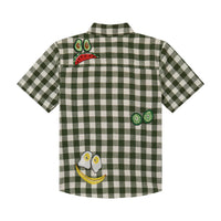 Stella Mccartney Green Veggie Badges Check Shirt