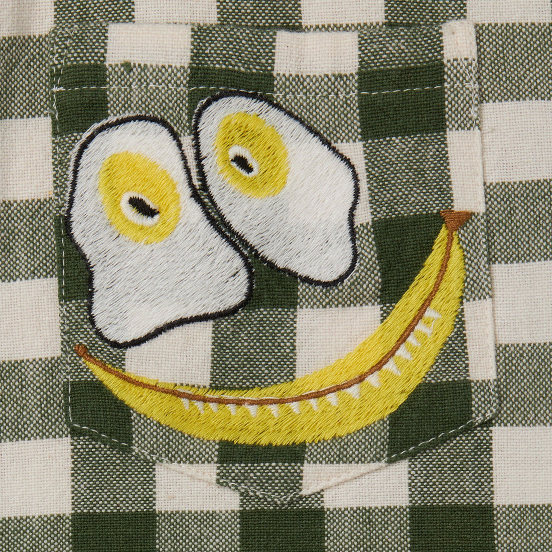 Stella Mccartney Green Veggie Badges Check Shirt