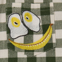 Stella Mccartney Green Veggie Badges Check Shirt