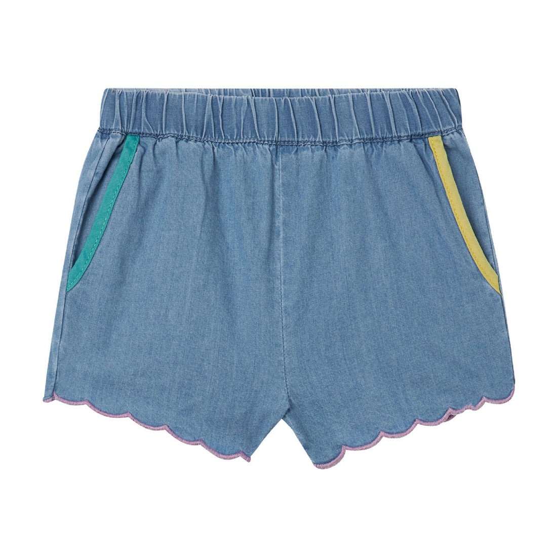 Stella Mccartney Blue Chambray Baby Shorts