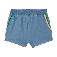Stella Mccartney Blue Chambray Baby Shorts