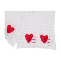 Stella Mccartney White Love Heart Crochet Knit Shorts