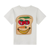 Stella Mccartney White Sandwich Face  Detachable Badges Tee