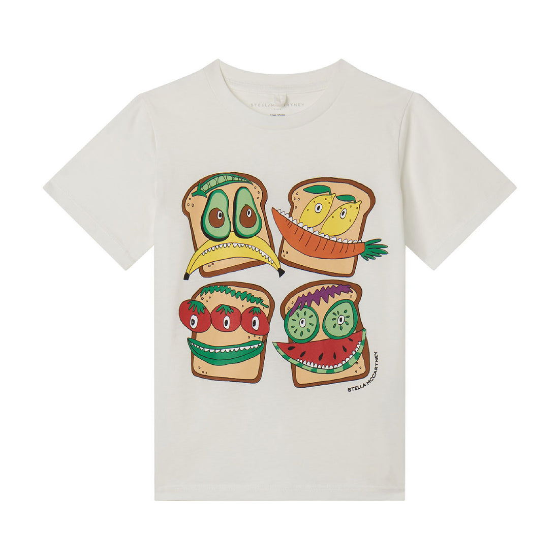 Stella Mccartney White Four Sandwiches Print Tee