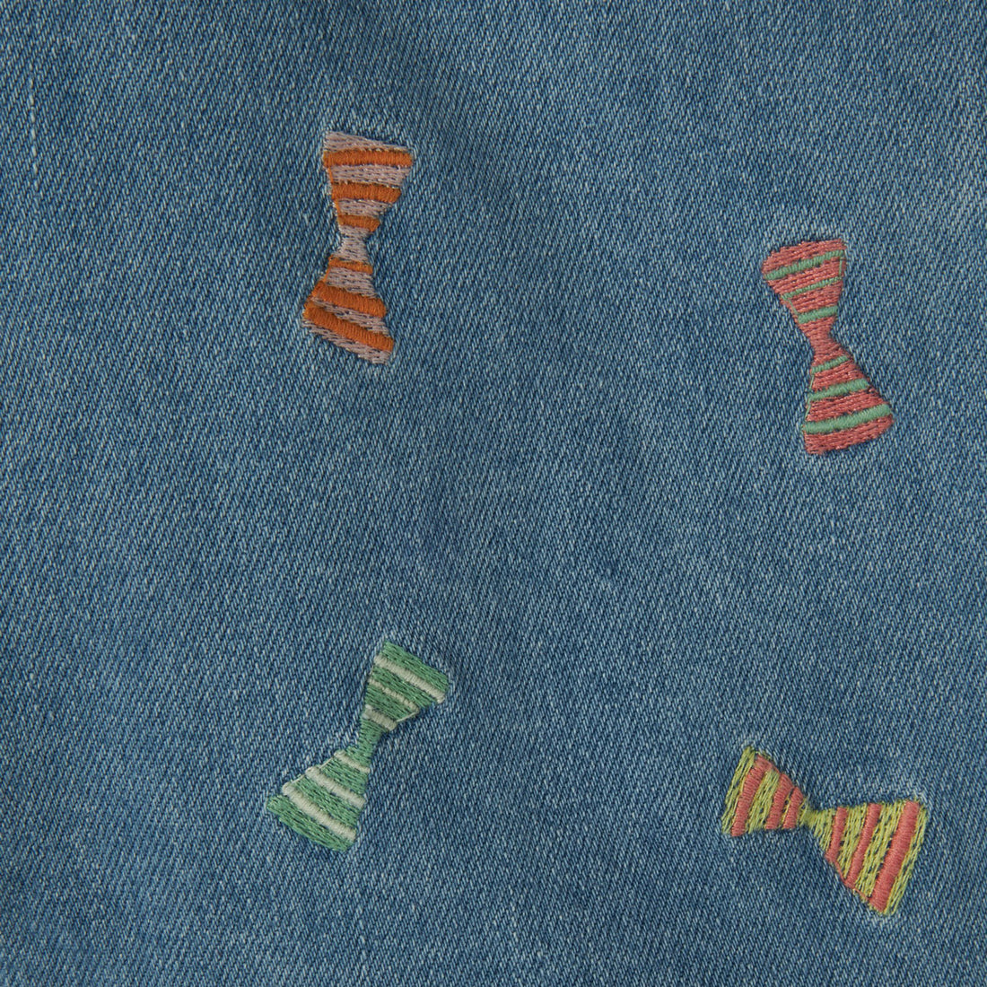 Stella Mccartney Blue Bows Denim Dungaree