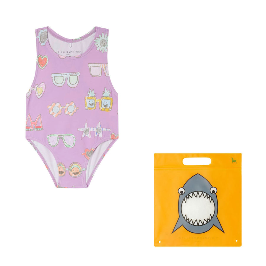 Stella Mccartney Pink Sunglasses Baby Swimsuit