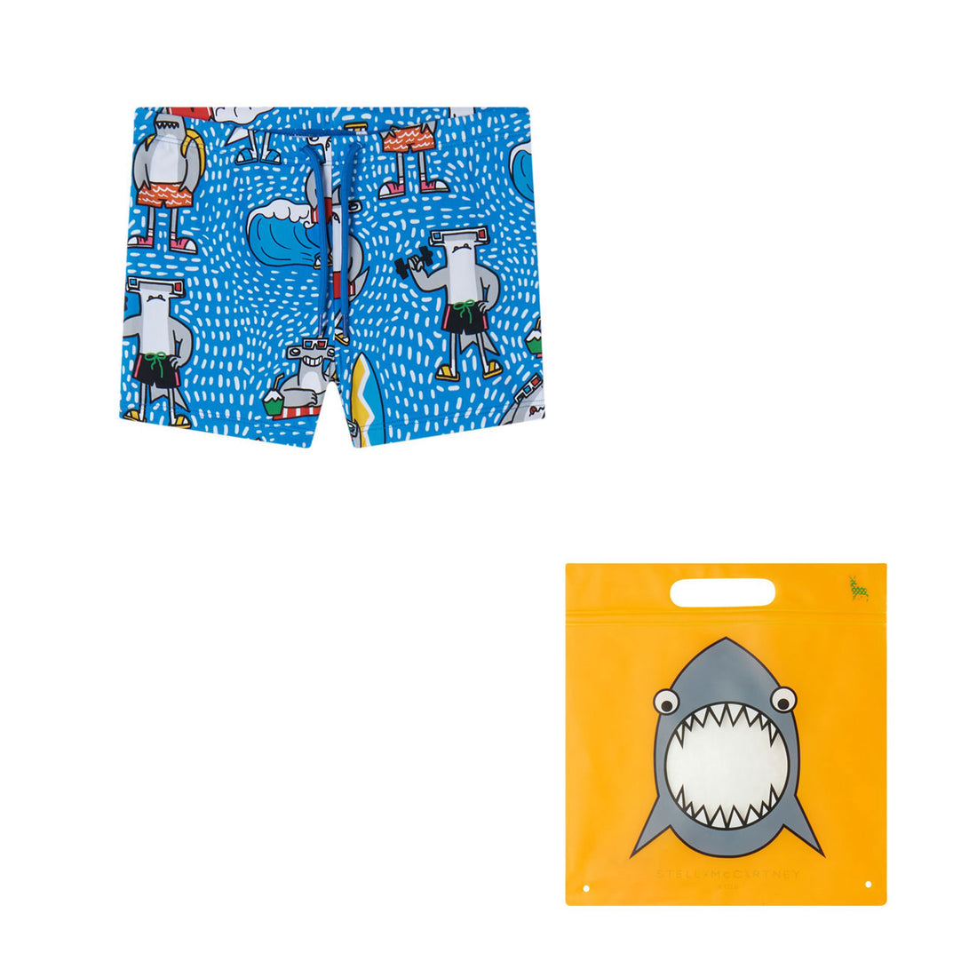 Stella Mccartney Blue Dotty Sharks Swim Bottom