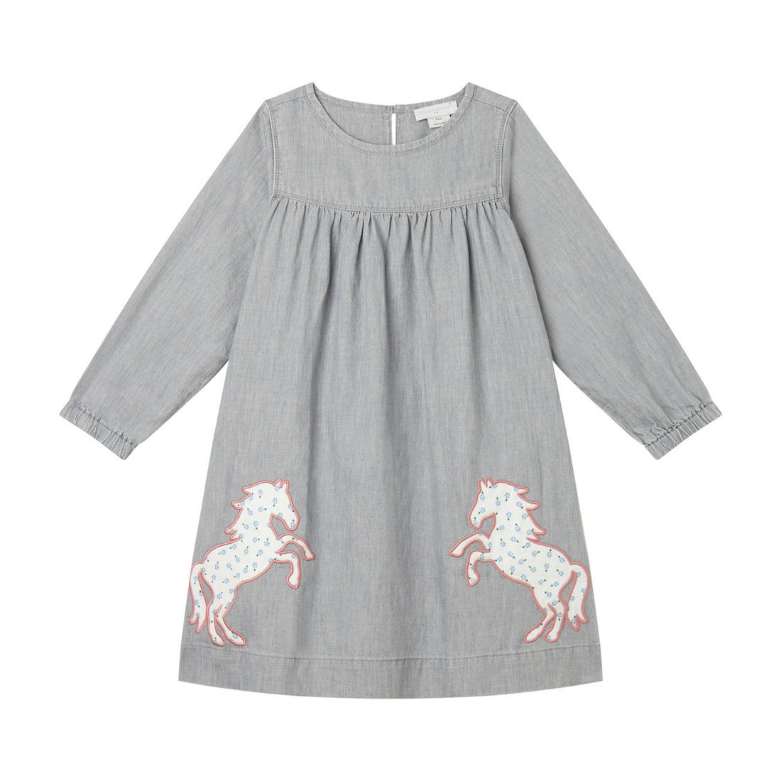 Stella McCartney  Grey Chambray Horse Patch Dress