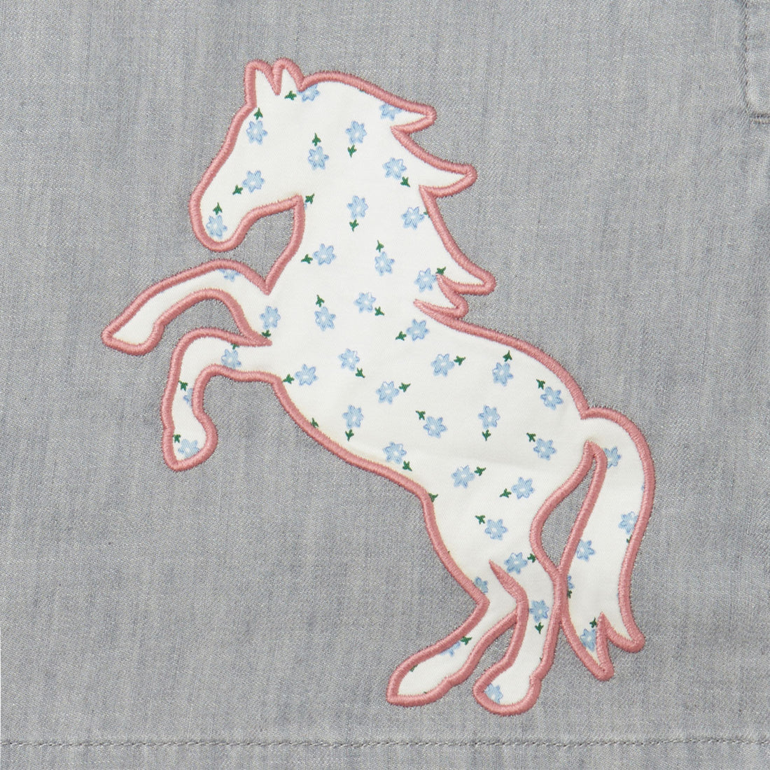 Stella McCartney  Grey Chambray Horse Patch Dress