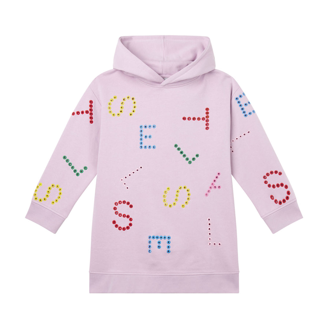 Stella McCartney  Pink Embroidered Logo Fleece Dress