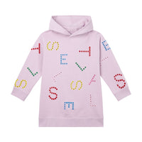 Stella McCartney  Pink Embroidered Logo Fleece Dress
