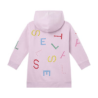 Stella McCartney  Pink Embroidered Logo Fleece Dress