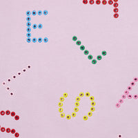 Stella McCartney  Pink Embroidered Logo Fleece Dress