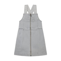 Stella McCartney Grey Tape Logo Denim Dungaree