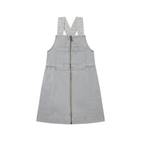 Stella McCartney Grey Denim Logo Tape Dungaree Dress