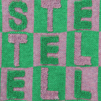 Stella McCartney  Pink Green Lettering Jacquard Dress
