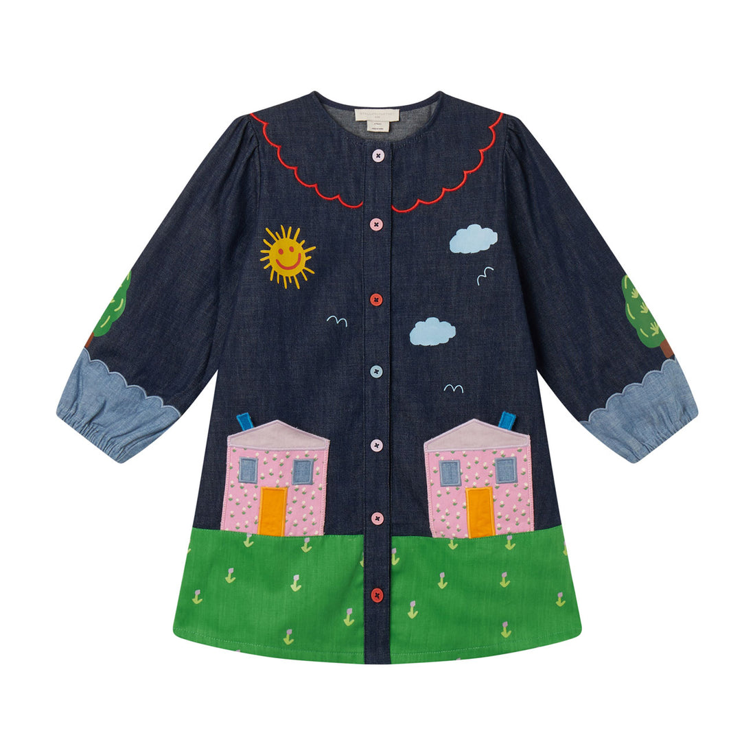 Stella McCartney  Navy House Patch Detail Denim Dress