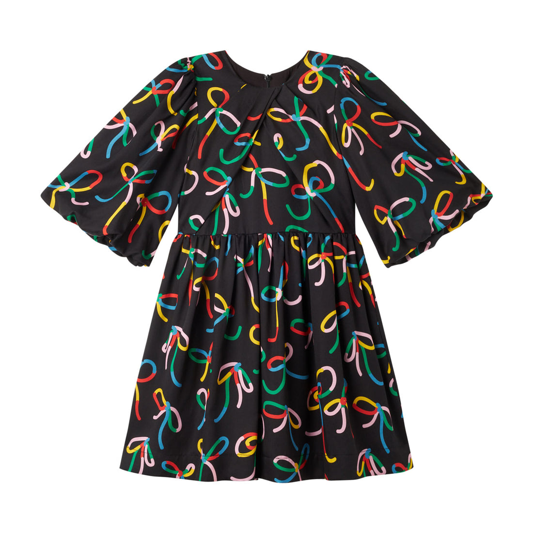 Stella McCartney  Black Bow Tencel Dress
