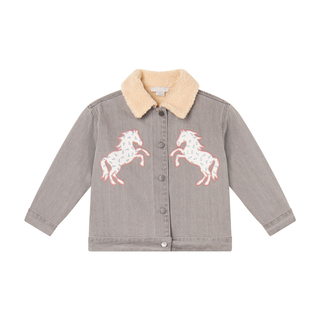 Stella McCartney  Grey Horse Patch Denim Jacket