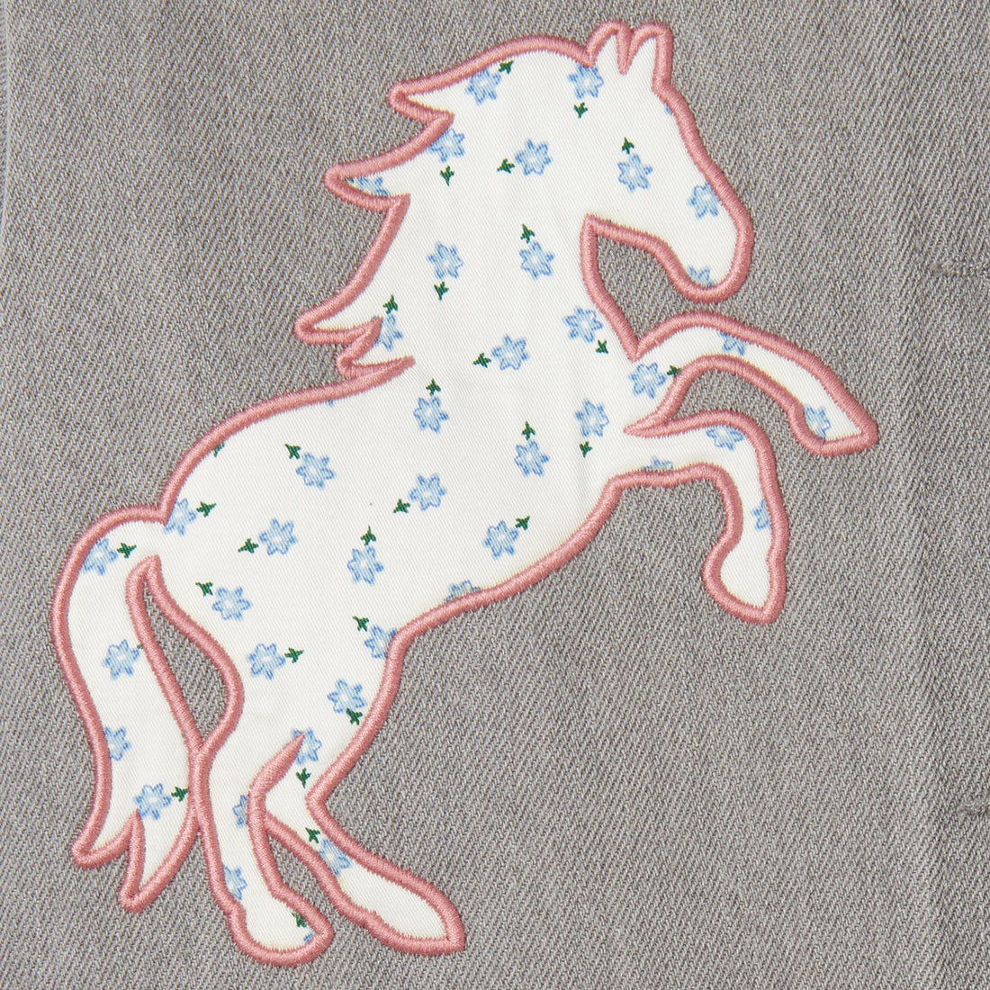 Stella McCartney  Grey Horse Patch Denim Jacket